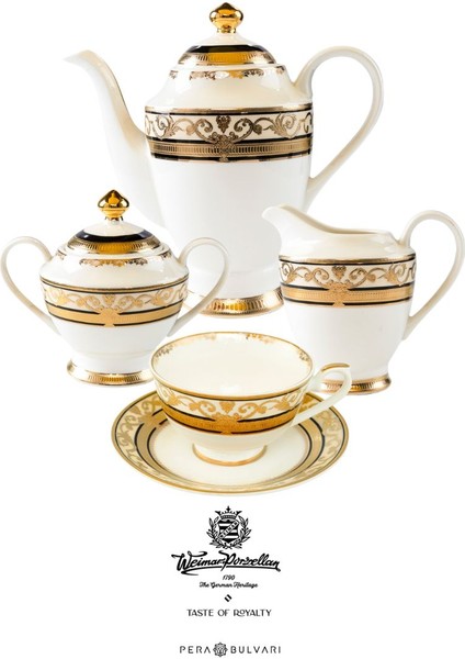Carla Of Bavaria 15 Parça Çay Seti Siyah