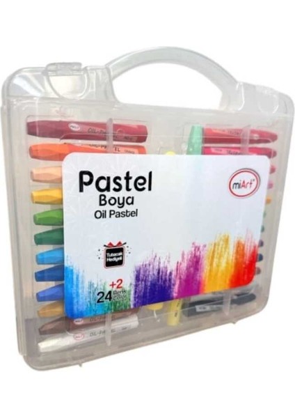 Pastel Boya 24+2 Renk Çantalı (MPB24C)