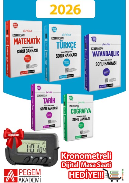 2026 Kpss Genel Kültür Genel Yetenek Soru Bankası Seti Hediyeli! fiyatları