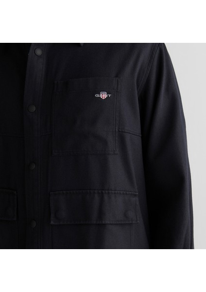 Erkek Siyah Oversize Fit Gömlek fırsatları