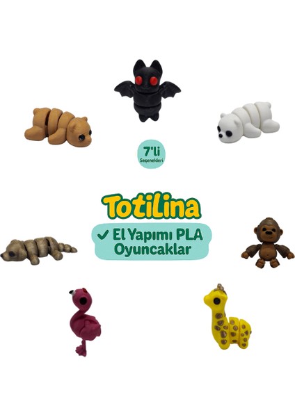 7'li Set (Yarasa Ayı Goril Zürafa Flamingo Köpek Ayı…)