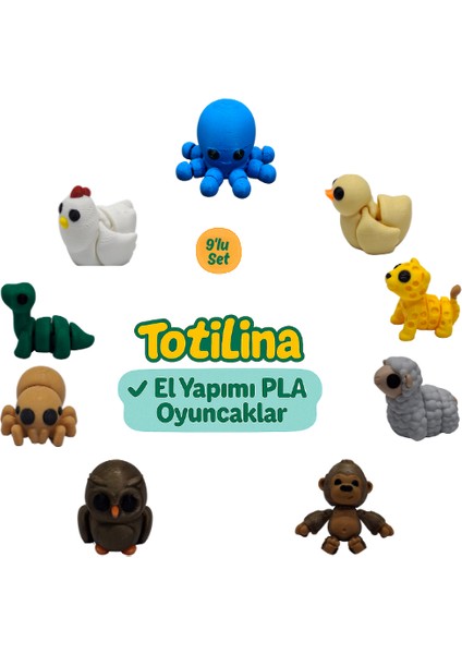 10'lu Set (Ahtapot Ördek Puma Koyun Goril Baykuş Örümcek Dinozor…)