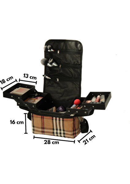 Profesyonel Makyaj Lifting Tırnak Büyük Kapasiteli Makyaj Çantası indirimleri