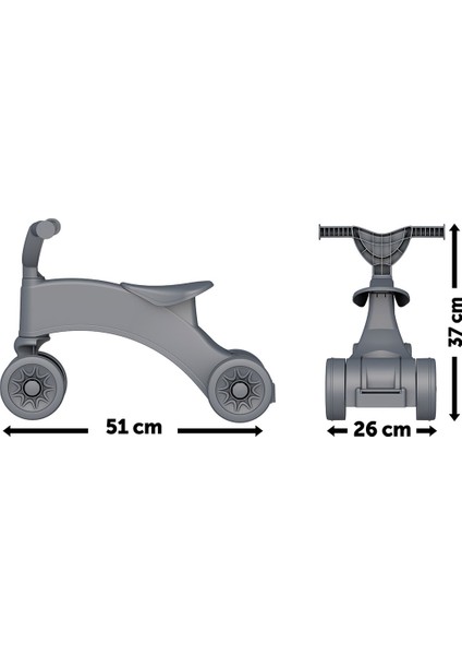 Bingit Ilk Arabam – 1+ Yaş 3 Tekerlekli Yürümeye Alıştırma Oyuncağı, 26X51X37 cm fiyatları