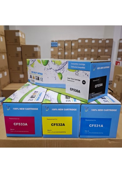 CF530 Yüksek Kalite Toner Kartuşu 1 Tkm. 4 Renk
