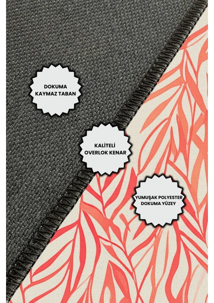 Kırmızı Yapraklı Halı Dijital Baskılı Dokuma Kaymaz Tabanlı Yıkanabilir Antre Halısı indirimleri