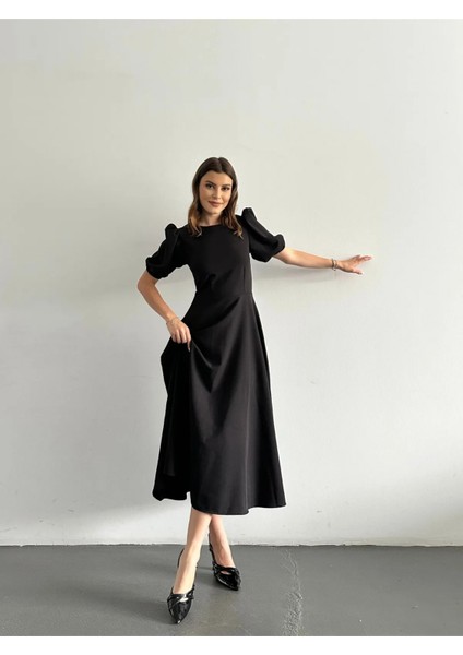 Karpuz Kollu Midi Boy Elbise fiyatları