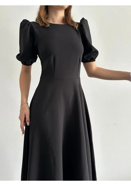 Karpuz Kollu Midi Boy Elbise fırsatları