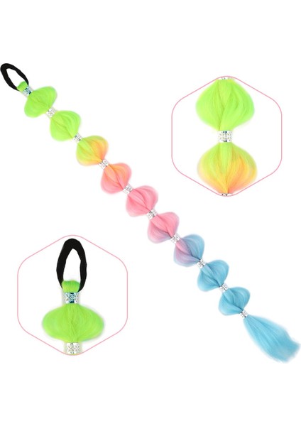 Örgülü Aksesuarlı Lastikli At Kuyruğu / Acm07