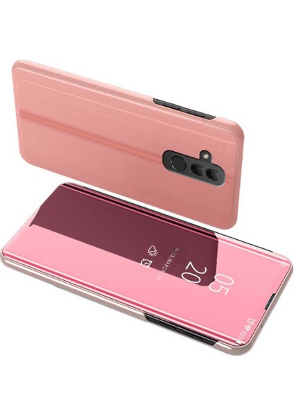 Huawei Mate 20 Lite Uyumlu Aynalı Kapaklı Lüx Kılıf