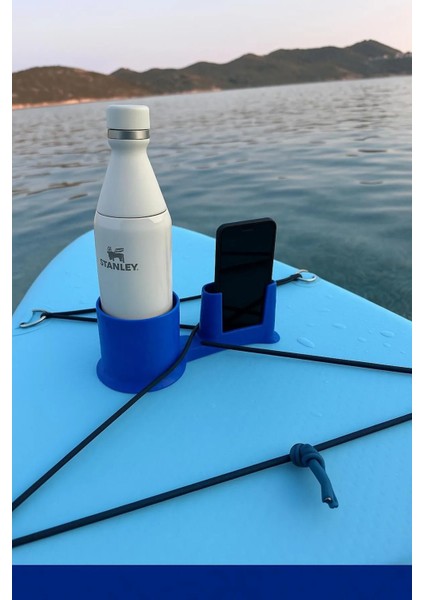 Paddle Board Sup Board Kano Kupa Termos Telefon Tutucu - Mavi