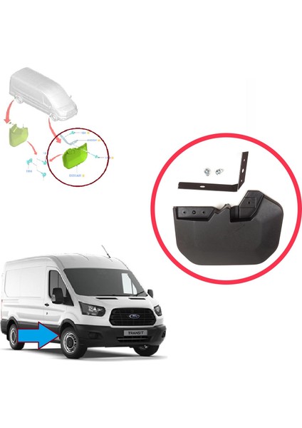 Ford Transit Mk8 T18 V363 Fad Fbd Fcd Fdd Fed 2013-ON 1820756 Için Ön Sağ Tekerlek Çamurluk Paçalık modelleri