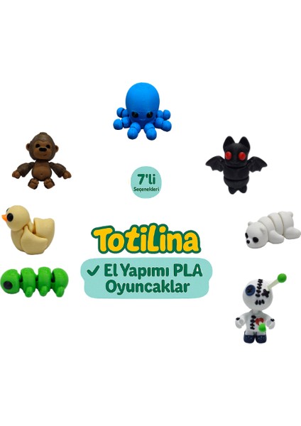 7'li Set (Ahtapot Yarasa Ayı Voodoo Tırtıl Ördek Goril…)
