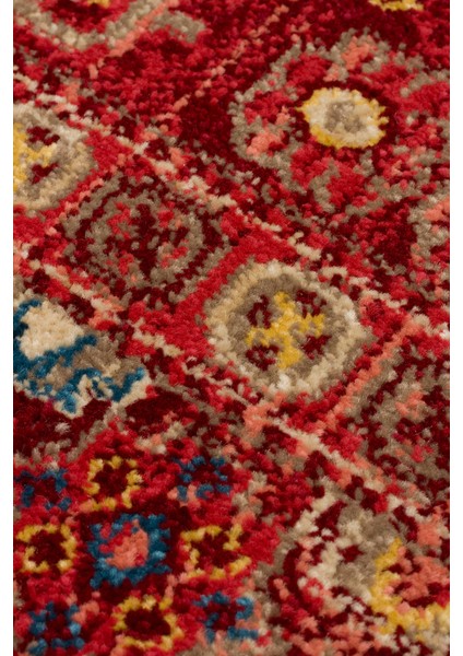 Kybele 05 Red Xw Otantik ve Klasik Desenli, Sıcak Renk Tonlarına Sahip Makine Halısı indirimleri