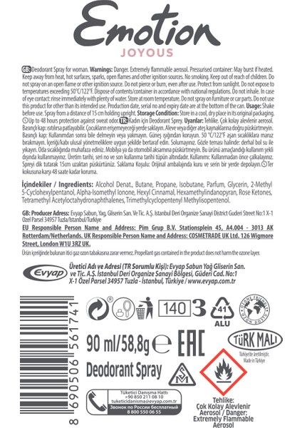 Gold Bliss & Joyous Seyahat Boy Kadın Deodorant Seti 4 x 90 ml fiyatları