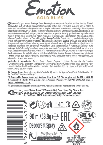 Gold Bliss & Joyous Seyahat Boy Kadın Deodorant Seti 4 x 90 ml modelleri