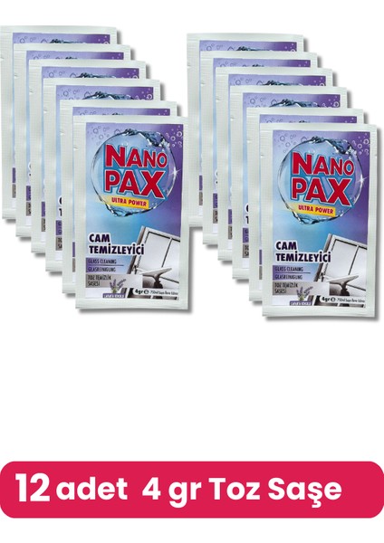Cam Temizlik Toz Temizlik Saşesi (12 Adet x 4gr) fiyatları