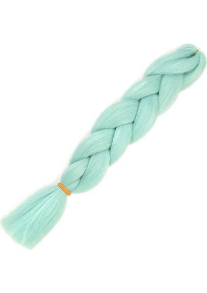 Simli Su Yeşili Örgülük Saç 100 gr