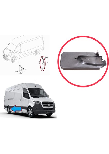 Mercedes Sprinter 907 910 Vw Crafter Sy Sz 2017-ON Için Arka Sağ Tekerlek Çamurluk Paçalık modelleri