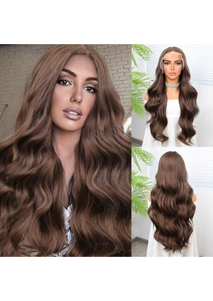 Bebek Kumralı Fiber Sentetik Geniş Dalgalı Tül Peruk