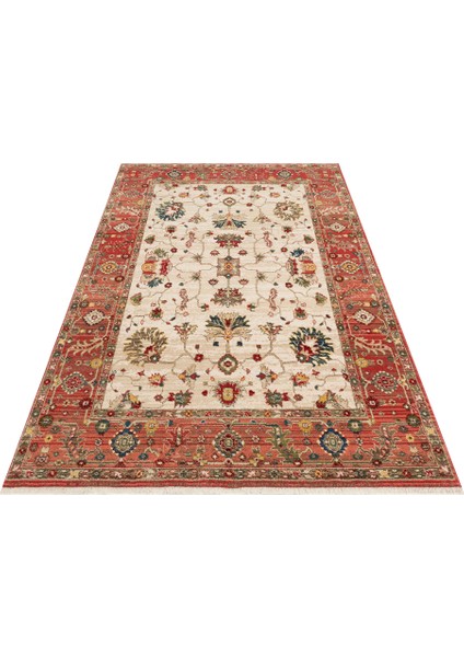 Kybele 04 Cream Red Xw Otantik ve Klasik Desenli, Sıcak Renk Tonlarına Sahip Makine Halısı fırsatları