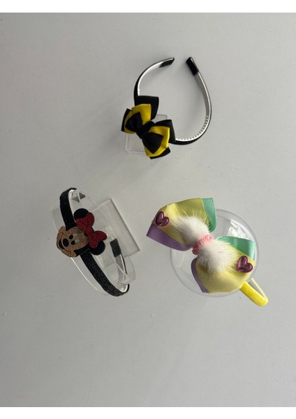 Kız Çocuk Fiyonklu Taç Seti (3 Parça) – Okul & Doğum Günü Hediyesi fiyatları