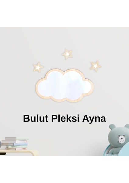 Ahşap Pleksi Ayna Bulut Duvar Dekoru – 15X25 cm Bebek Çocuk Odası Dekoratif Süsleme fiyatları