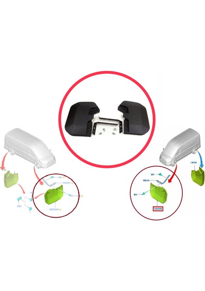 Ford Transit Mk8 T18 V363 Fad Fbd Fcd Fdd Fed 2013-ON Için Ön Sağ Sol Tekerlek Çamurluk Paçalık modelleri