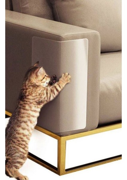 Kedi Koltuk Mobilya Koruyucu Tırmalama Caydırıcı Parlak Kendinden Yapışkanlı Şeffaf Folyo 50 x 1 Metre fırsatları