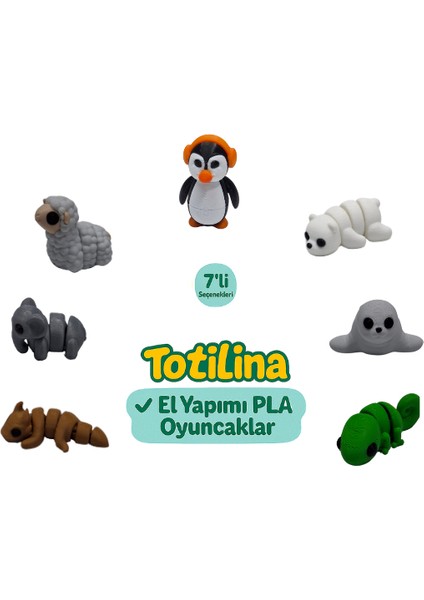 7'li Set (Penguen Ayı Fok Bukalemun Ejderha Fil Koyun…)
