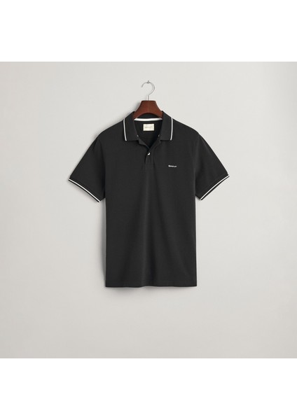 Erkek Siyah Regular Fit Polo