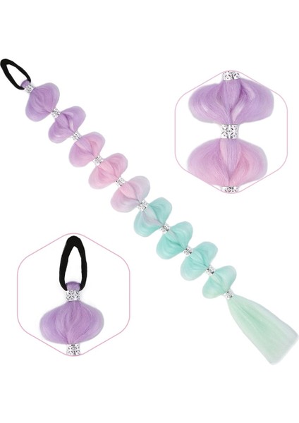 Örgülü Aksesuarlı Lastikli At Kuyruğu / Acm14