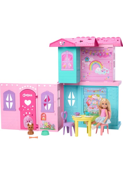 ® Club Chelsea™ Açılır Ev Bebek ve 15'ten Fazla Aksesuar Içeren ve Açılınca Boyu 43 x +33 Cm'yi Geçen Barbie Chelsea Açılır Bebek Evi JFW49 indirimleri