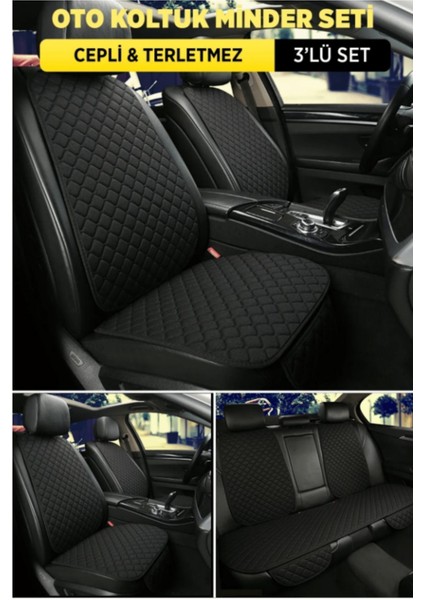 Audi A4 Koltuk Minder Ortopedik Cepli Araç ve Kılıf Seti–tam Uyumlu,siyah Renk,konforlu Tasarım modelleri