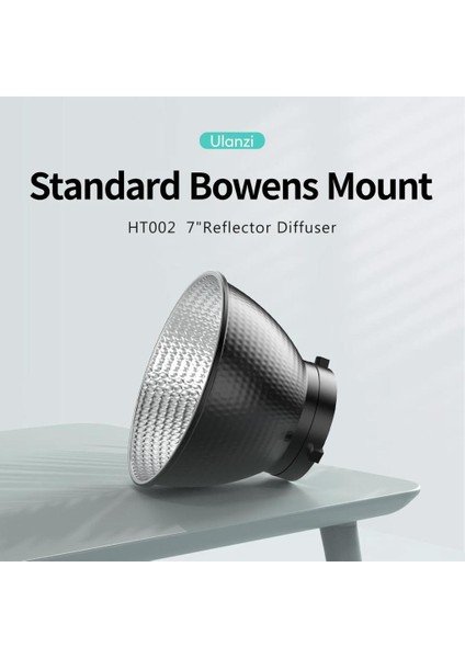 HT002 7 Inç Standart Bowens Tipi Işık Reflektör ve Difüzör - L008 fırsatları
