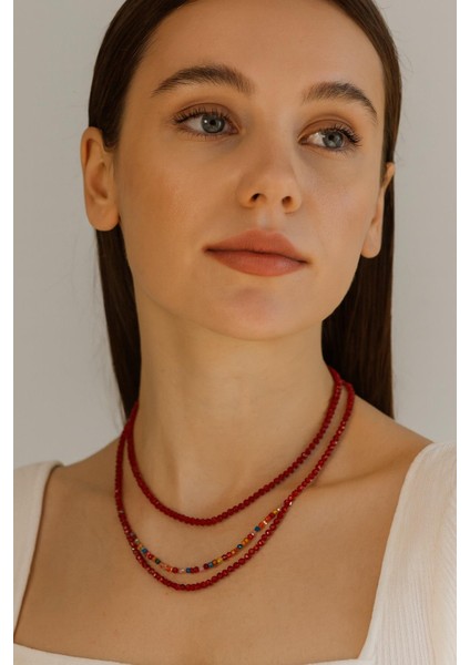 Kristal Kadın Kolye 3 'lü Set indirimleri