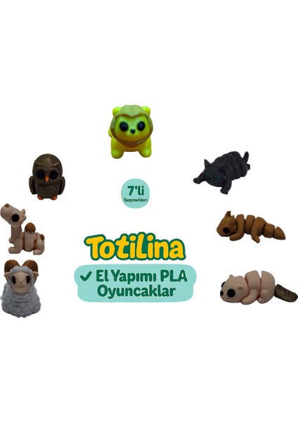 7'li Set (Aslan Kedi Ejderha Su Samuru Koç Deve Baykuş…)