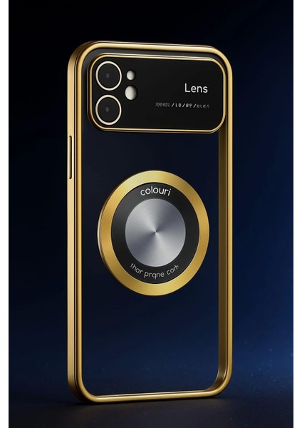 Iphone 11 Kılıf Kamera Korumalı Magsafe Colourl Gold
