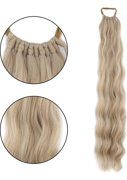 Lastik Tokalı At Kuyruğu Su Dalgalı / Kumral Beyaz Platin Röfle