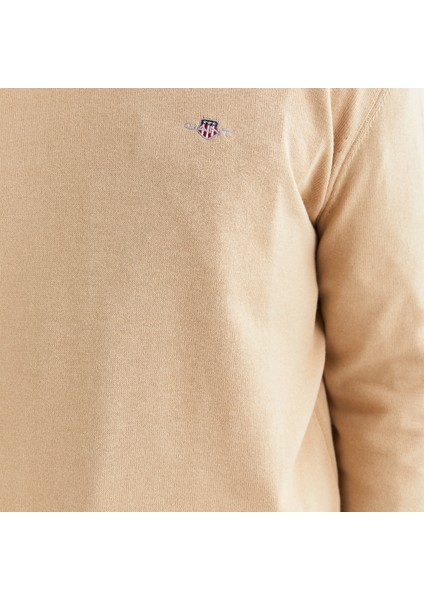 Erkek Bej Regular Fit Bisiklet Yaka Kazak indirimleri