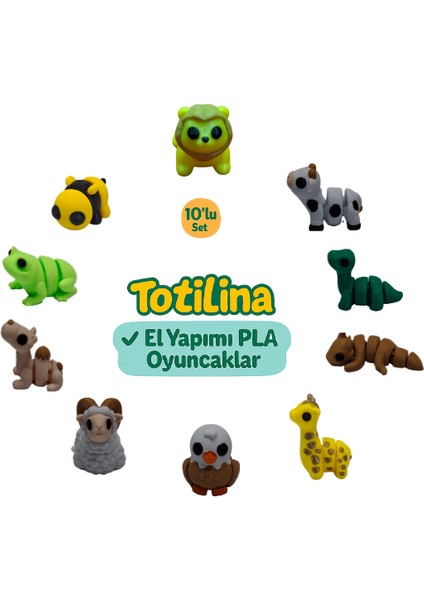 10'lu Set (Aslan Inek Dinozor Ejderha Zürafa Kartal Koç Deve…)