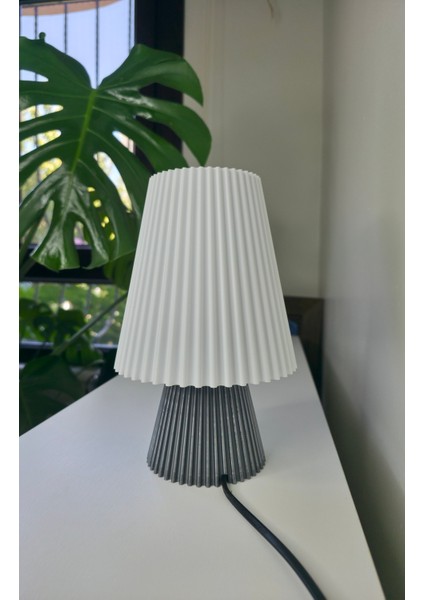 🌲 Pine Tree Abajur – Gri Beyaz - AYDINLATMA OTURMA ODASI SALON modelleri