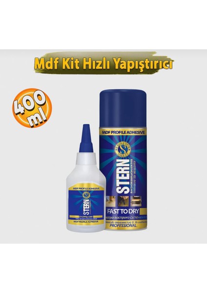 Mdf Ahşap Plastik Hızlı Yapıştırıcı 400 ml + 100 Gram