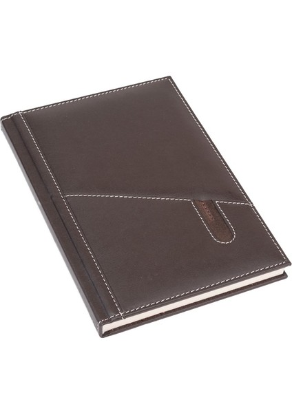 2026 YENİ YIL Tarihli Ajanda 17x24 cm. Deri Telefon Kılıflı Kapak Kahve