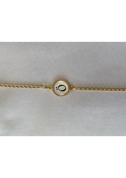 Ö Harfli Kalın Zincirli Bileklik Altın Renk fiyatları