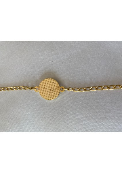 Ö Harfli Kalın Zincirli Bileklik Altın Renk modelleri