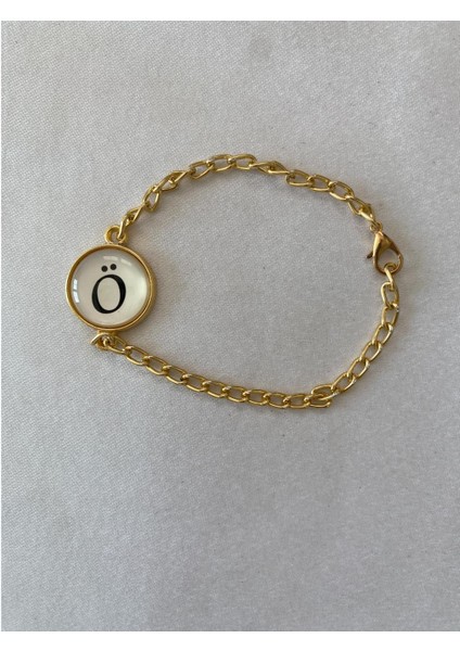 Ö Harfli Kalın Zincirli Bileklik Altın Renk fırsatları