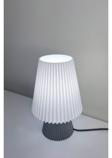 🌲 Pine Tree Abajur – Gri Beyaz - AYDINLATMA OTURMA ODASI SALON