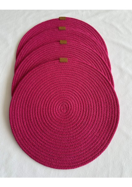 Yuvarlak Supla Fuşya 33CM 4lü