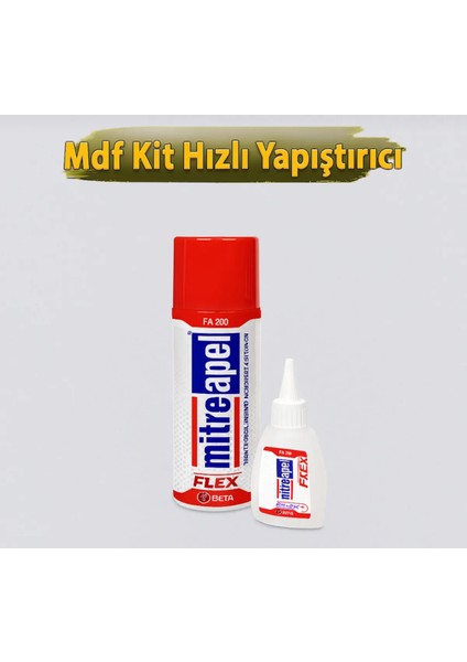 Mdf Ahşap Plastik Hızlı Yapıştırıcı 200 ml + 50 Gram